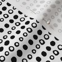 dotty black and white doodled ink