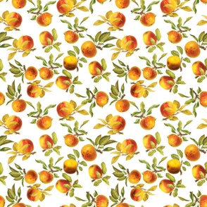 10" Vintage Apples Fruit Pattern White
