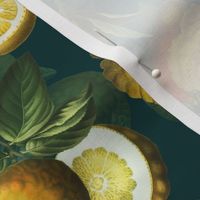 10" Delicious Vintage Citrus Fruit Pattern Teal
