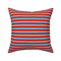 Small Stripe in Retro Red and Blue