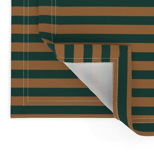 Small Stripe in Forest Green and Ochre