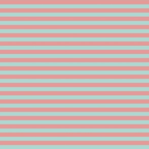 Small Stripe in Soft Mint and Pink