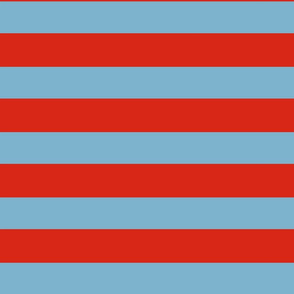 Large Stripe in Retro Red and Blue