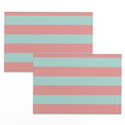 Large Stripe in Soft Mint and Pink