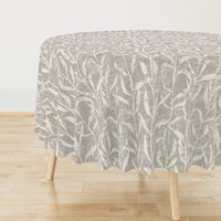 Grass Cloth with leaves in Gray and Cream