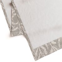 Grass Cloth with leaves in Gray and Cream