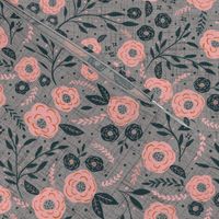 Fleurs - Grey (Microprint)