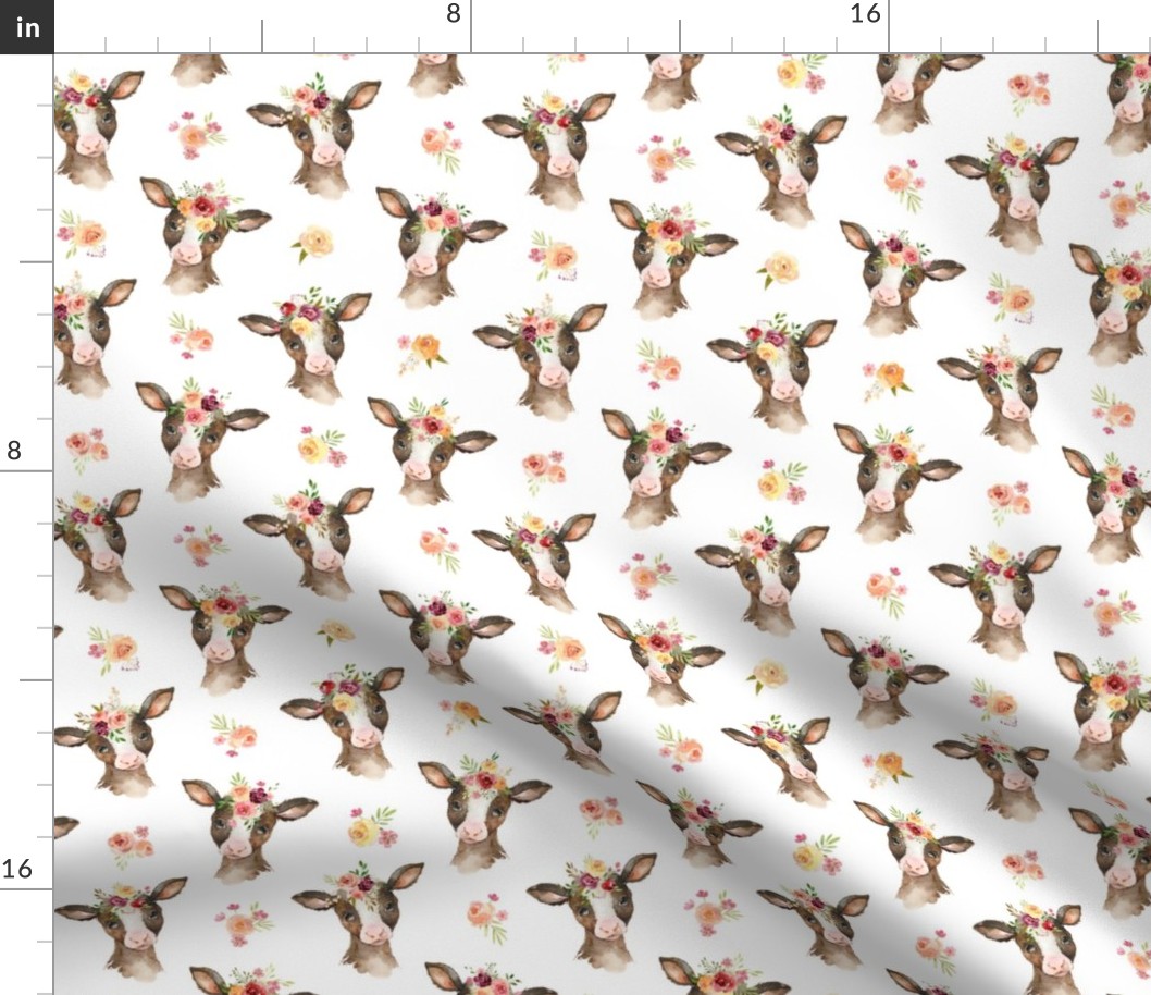 Miss Cow - Baby Girl Farm Fabric