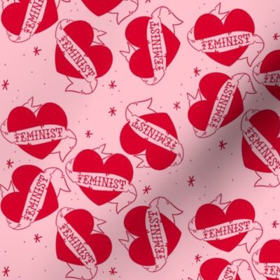 Feminist Tattoo Love Hearts
