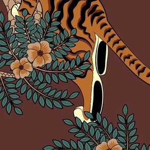 tiger and peacock brown (extra large scale)