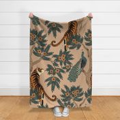 tiger and peacock beige (extra large scale)