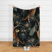 tiger and peacock black (extra large scale)