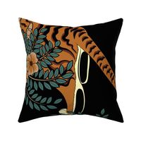 tiger and peacock black (extra large scale)