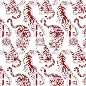 tigers, red