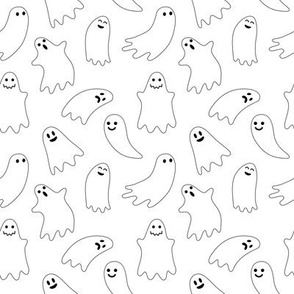 Cute Ghosts, outline (small scale)