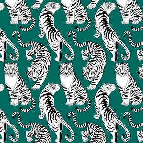 tigers on green