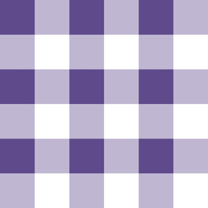 Four Inch Ultra Violet Purple and White Gingham Check