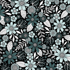 Pine & Mint Floral Pattern