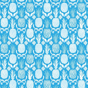 SMALL pineapple ikat_ just sky blue