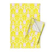 SMALL pineapple ikat_ lemon and blush