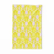 SMALL pineapple ikat_ lemon and blush