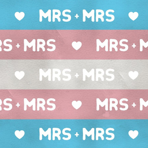 Transgender Mrs and Mrs, large stripes