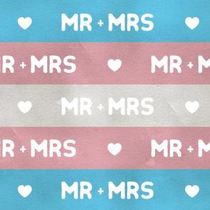 Transgender Mr and Mrs, large stripes