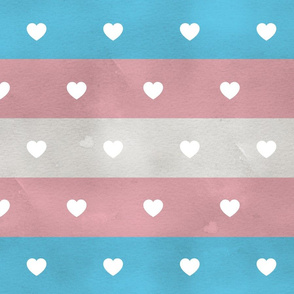 Transgender hearts, large stripes