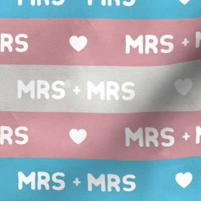 Transgender Mrs and Mrs, medium stripes