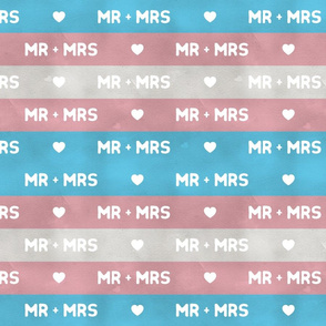 Transgender Mr and Mrs, small stripes