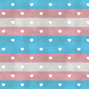 Transgender hearts, stripes