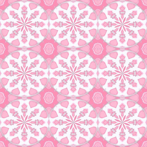 Pastel Petals Rosebud Pink Medallions