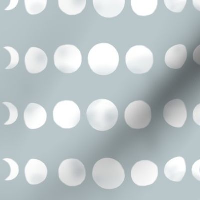 moon phases - blue grey