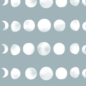 moon phases - dusty blue grey