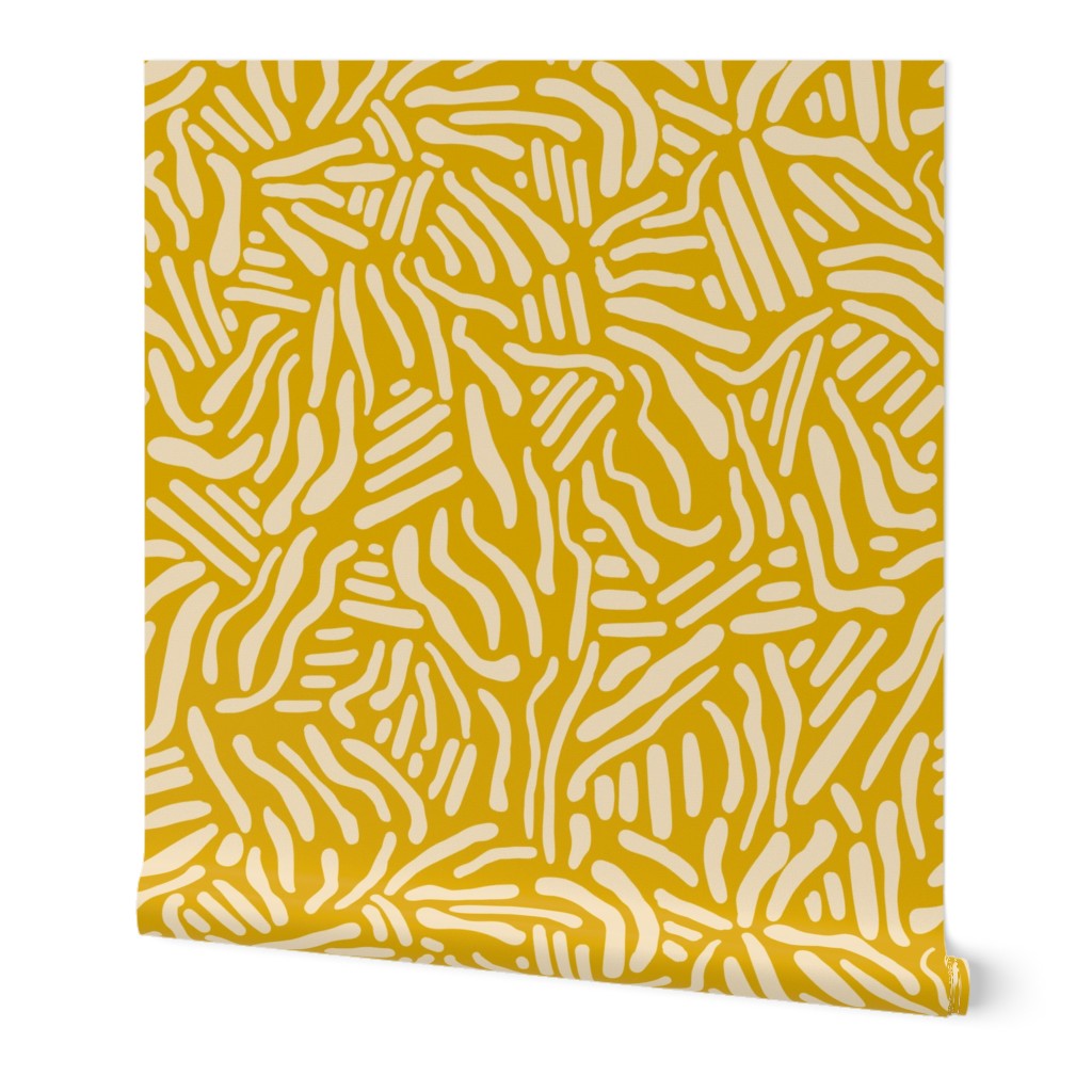 Abstract Lines - Mustard