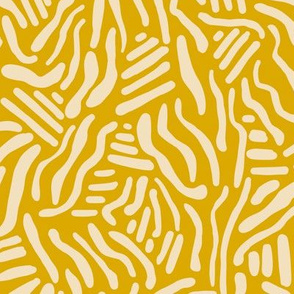 Abstract Lines - Mustard