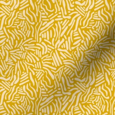 Abstract Lines - Micro Print Mustard