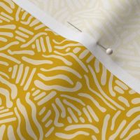 Abstract Lines - Micro Print Mustard