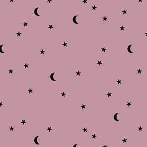 Dreamy boho night counting stars under the moon woodland camping trip spring summer purple mauve neutral SMALL