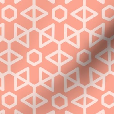 Coral orange geometric