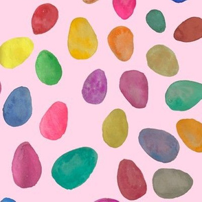 Watercolor Easter Eggs // Blush 