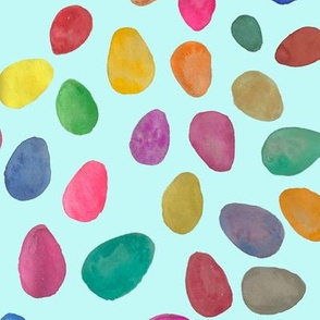 Watercolor Easter Eggs // Mint