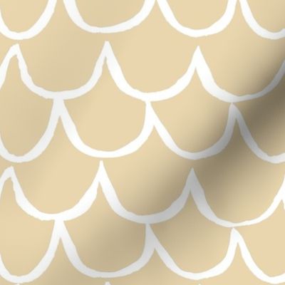 Sea Waves Scallop Pattern //  Biscuit