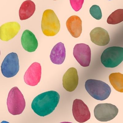 Watercolor Easter Eggs // Peachy Tan Neutral 