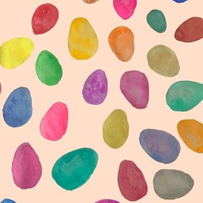 Watercolor Easter Eggs // Peachy Tan Neutral 