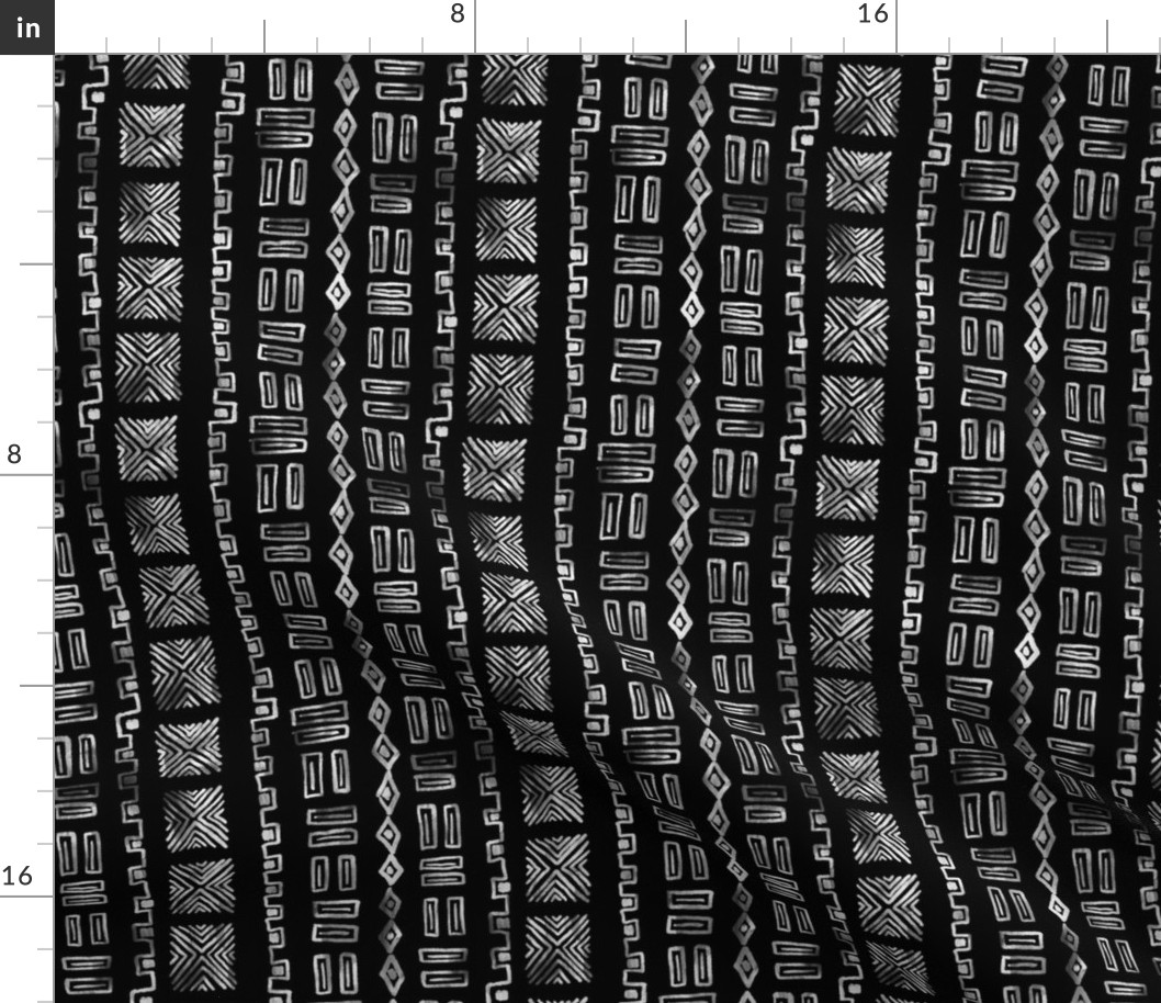 Mud Cloth 6 B and W