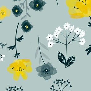20-02-24  yellow sage floral pattern grey