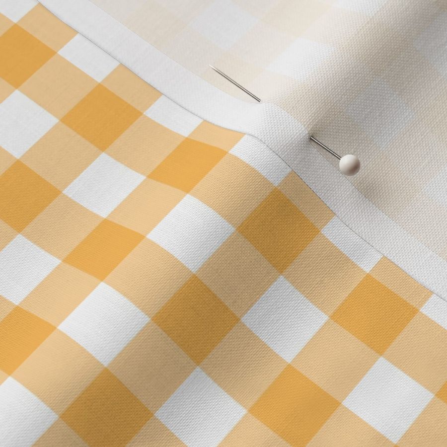 1/2” Gingham Check (golden + white)