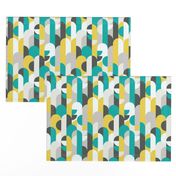 Mid Century Modern MOD Geometric 1970s Supergraphics Style