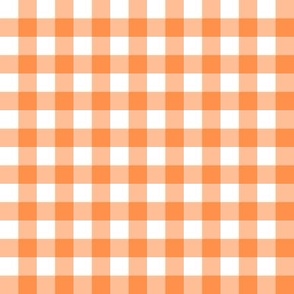 1/2” Gingham Check (sun-kissed orange + white)